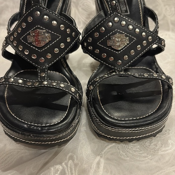 Harley Davidson Platform Sandals sz 5 - Picture 7 of 10